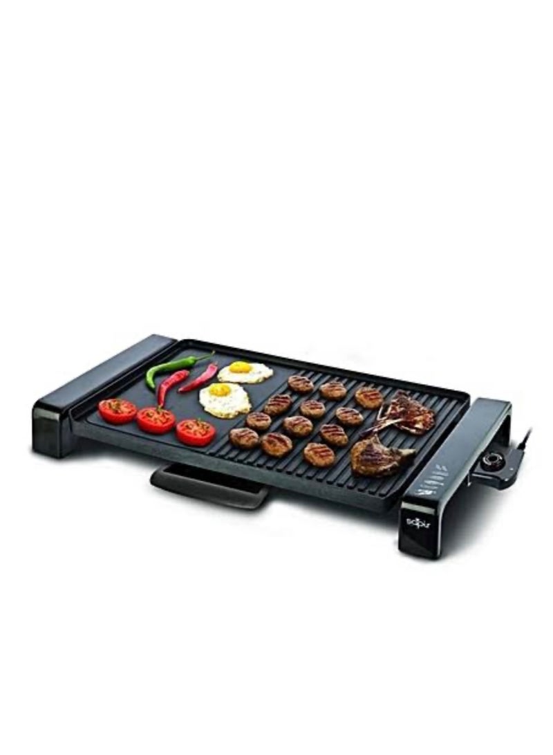 Black & White Grill, 2*1, Plack Teflon Electric Grill, 2300 Watts