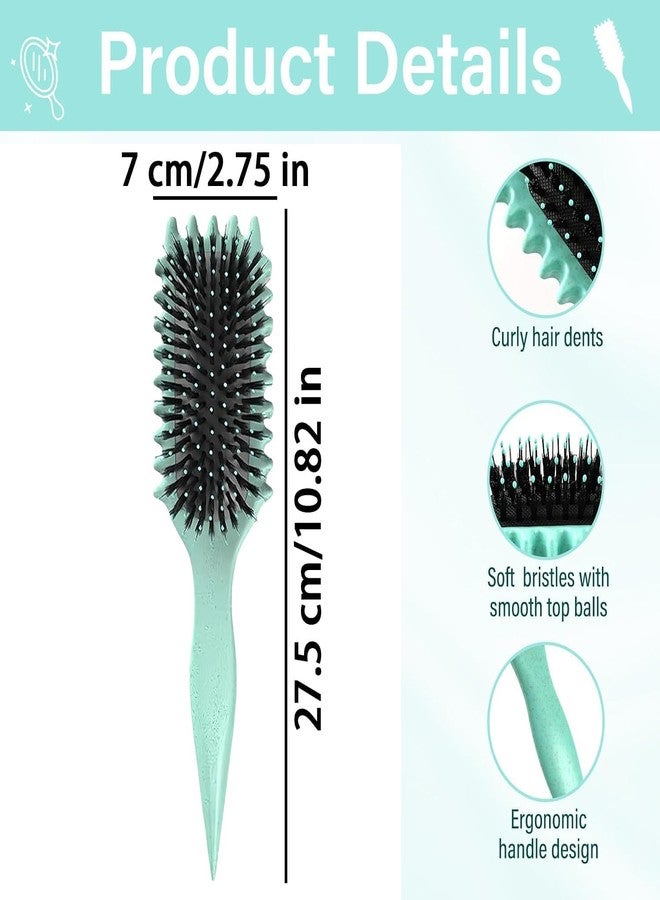 Veterit Hair Brush for Women, Paddle Hair Comb for Women Girls, Curl Defining Styling Brush, Nylon Bristles Massage Brush Air Cushion Comb for Home or Salon Combing and Shaping - Image 2