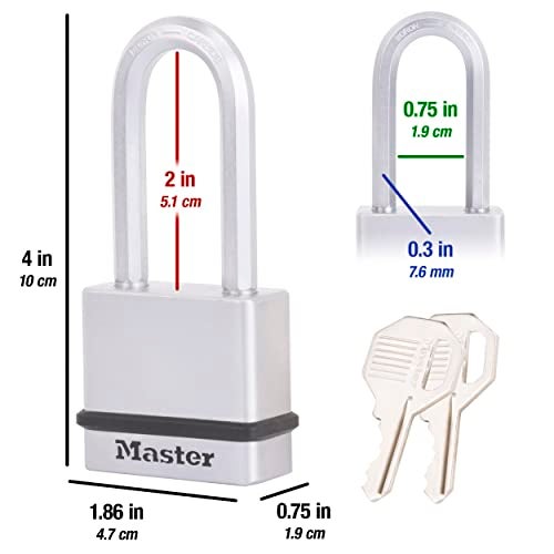 Master Lock M530XTLH Magnum Solid Steel Keyed Alike Padlocks, 1-Pack, 2-Count - Image 4