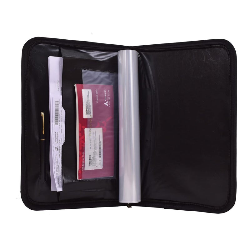 FUTURE X Pu Leather 20- Leaf File Folder A4 Size Professional Files for Documents, File Folders for Documents, Document Holder File Organiser Leaf Certificate File - Multicolor, Pack of 1 - Image 3