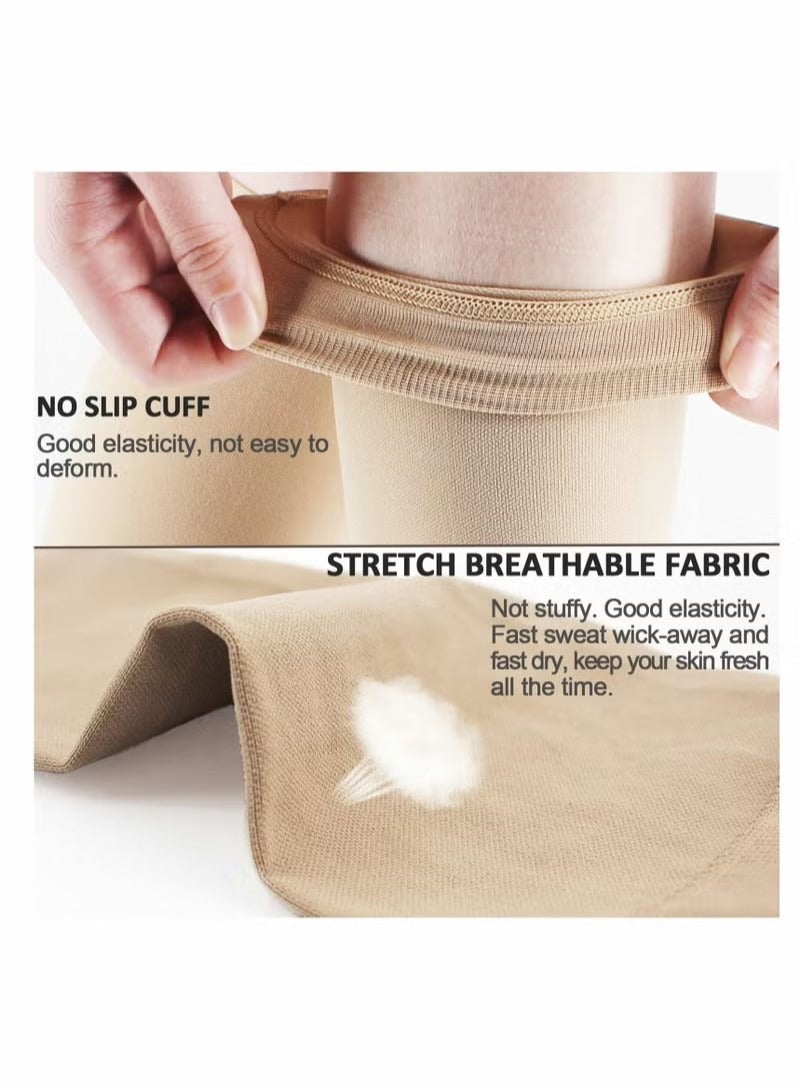 Compression Socks, 20-30 mmHg Open Toe Women Skin-Colored Calf Support Mid-Calf Health Stretch Socks for Men and Women Shin Splints Varicose Vein Recovery XL - Image 4