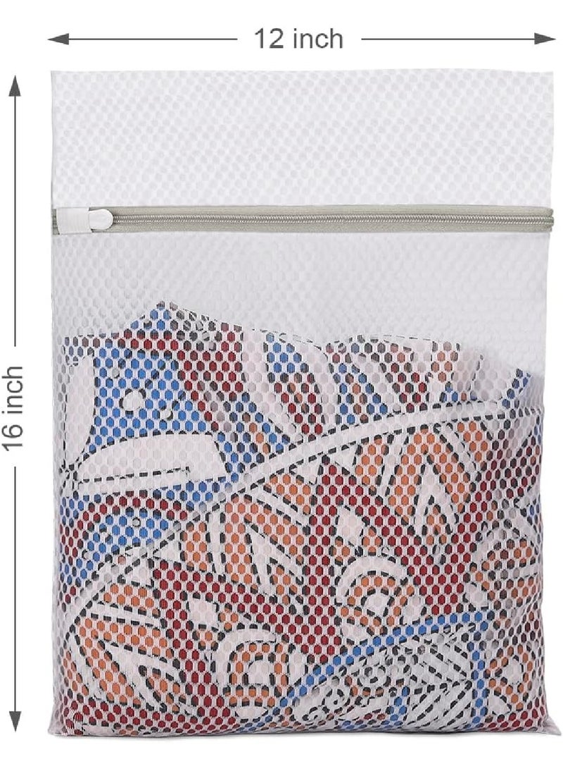 3-Pack Reusable Honeycomb Mesh Washing Machine Laundry Bags (30.48 x 40.64 CM) - Image 4