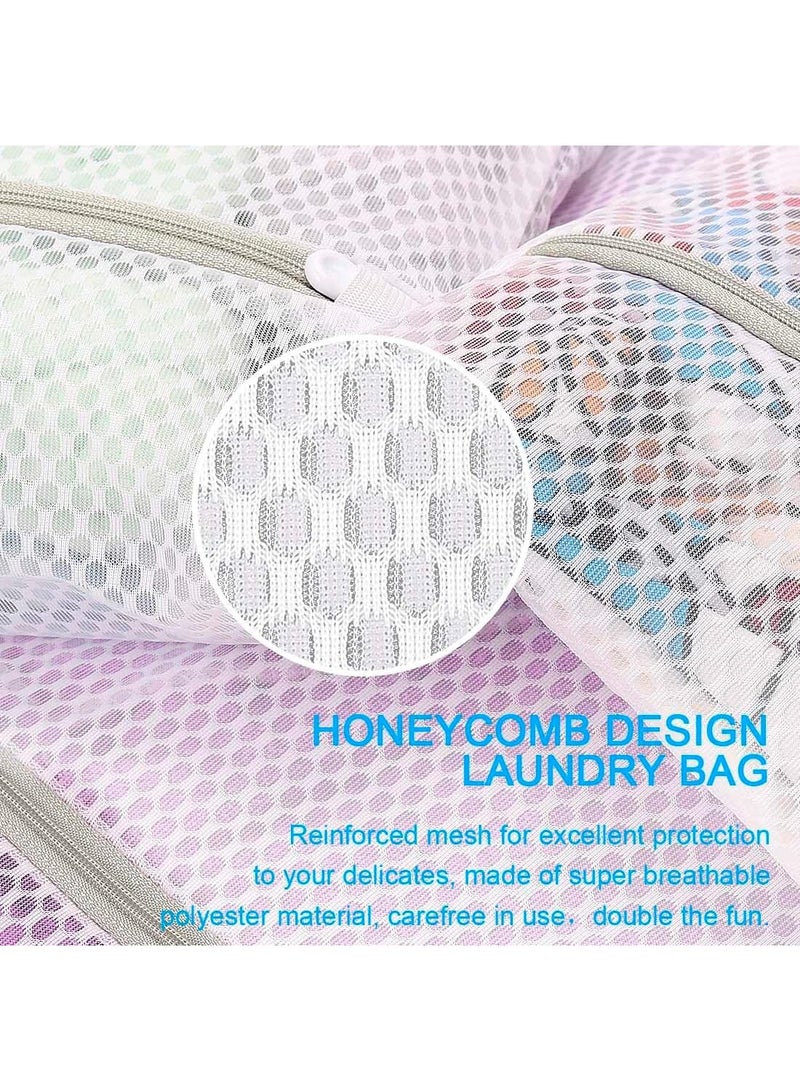 3-Pack Reusable Honeycomb Mesh Washing Machine Laundry Bags (30.48 x 40.64 CM) - Image 2