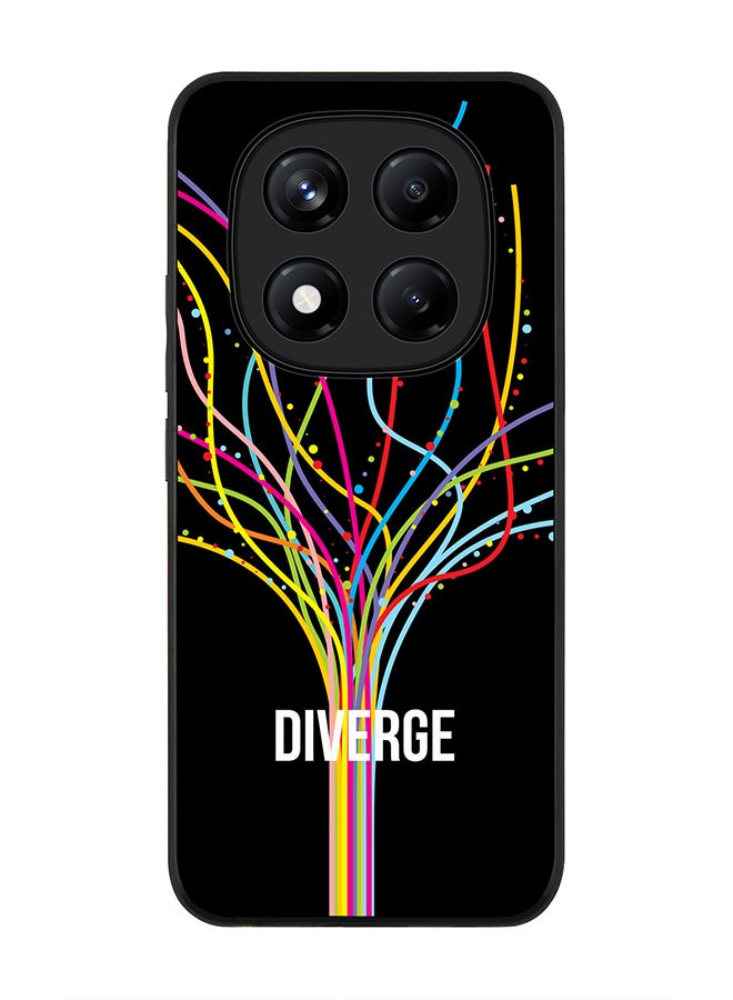 Stylizedd غطاء لجهاز Xiaomi Redmi Note 14 Pro+ 5G 5G، حماية كاميرا رفيعة، غطاء هاتف رفيع مقاوم للصدمات - Diverge (أسود) - Image 1