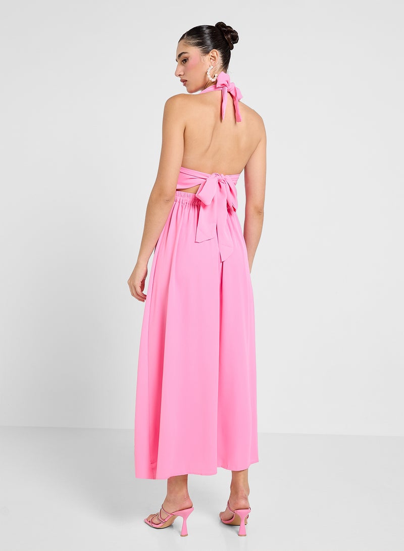 جينجر فستان ماكسي بياقة هالتر - Image 2