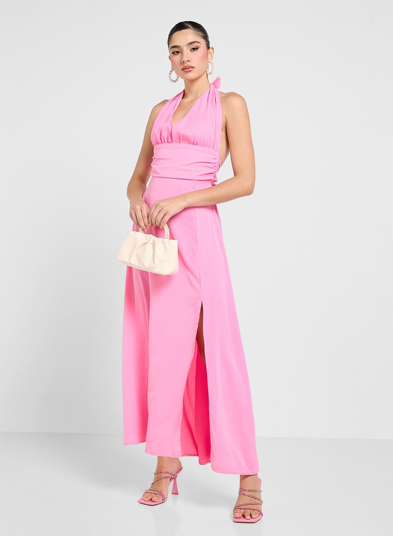 جينجر فستان ماكسي بياقة هالتر - Image 4