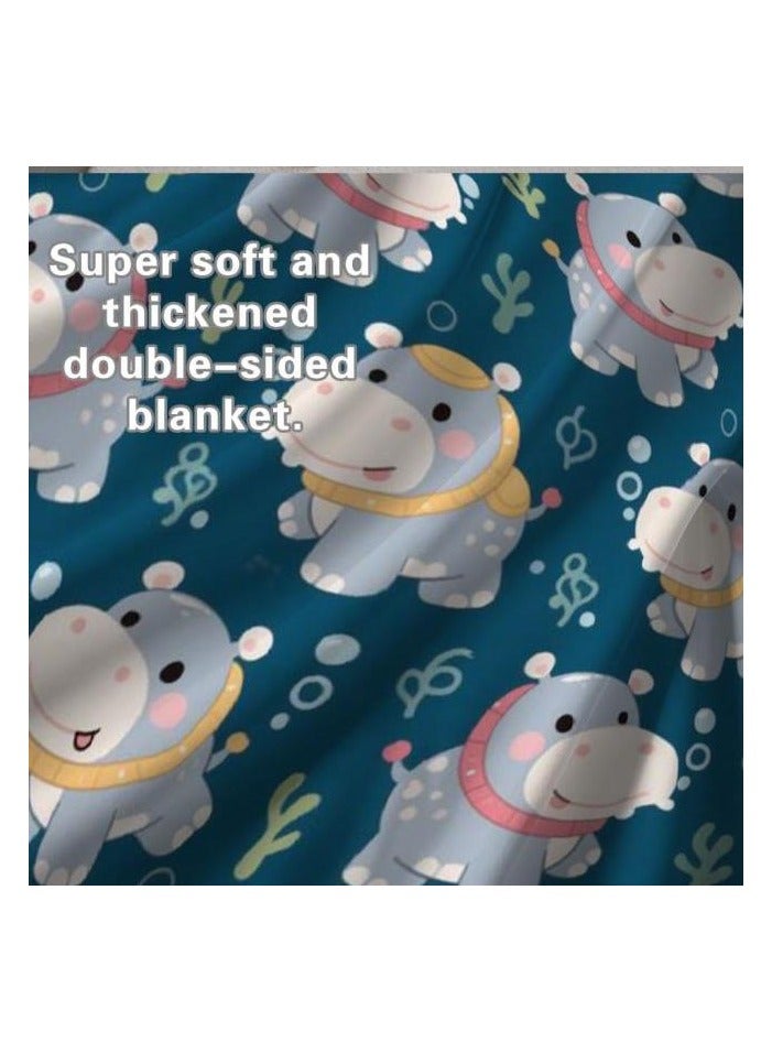 عام بطانية رقيقة من الفانيلا (دافئة ومريحة، ومناسبة للنوم واستخدام الألعاب وإزالة الغبار ومقاومة للرمل) 150 سم * 200 سم - 491 - Image 5