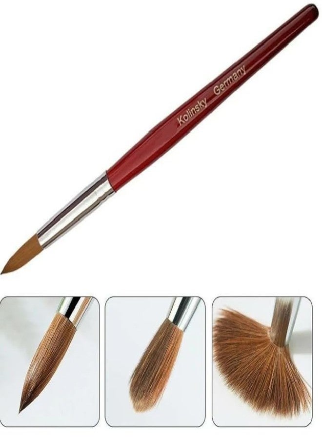 KIRA Professional Lip Brush #12, Rose Gold Handle, Natural Hair Bristles with Cap - Image 3