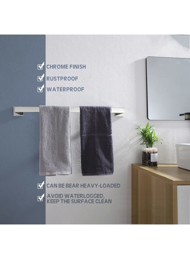 KOKOSIRI 24-Inch Bath Towel Rail, Bathroom Kitchen Towel Holder, Wall Mounted SUS304 Stainless Steel Towel Rack, Polished Chrome, B4003CH-L24 - Image 5