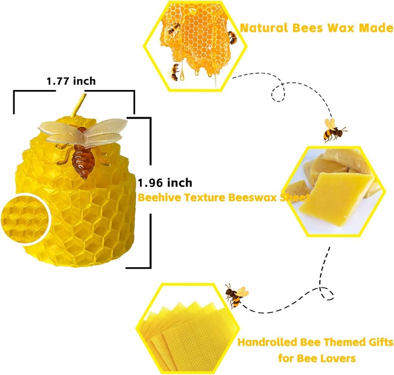 Lacaser Natural Beeswax Votive Candles Bulk Set of 24, Dripless & Smokeless & Unscented, 6 Colors Available, Gift Box Packed - Image 2