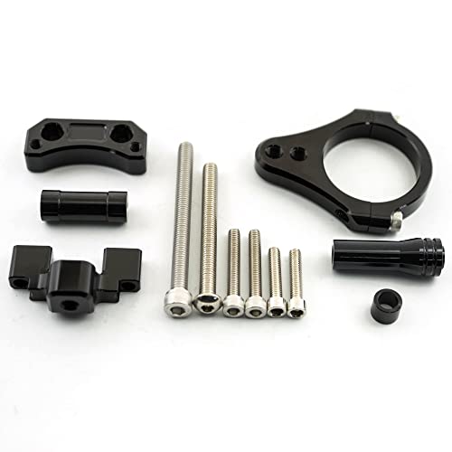NICEDOLL Fit For Kugoo G-booster Scooter Steering Damper CNC Motorcycle Stabilizer Steering Damper 50mm Clamp Mounting Bracket Support Kit Black - Image 3