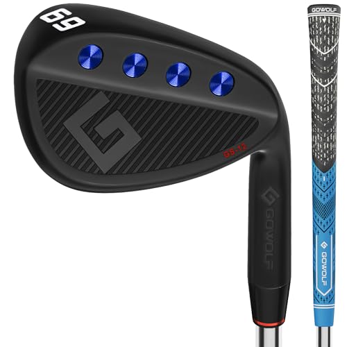 Gowolf 69 Degree Wedge Right Hand Premium Forged Full Face Golf Wedges for Men Golf Gap Wedges Sand Wedge Lob Wedge Golf Clubs CNC Milled Face for More Spin Great Golf Gifts Black 69 Degree - Image 1