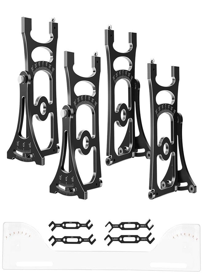 GLOBACT RC Set-Up System Kit Measure/Adjust Front Rear Camber/Front Rear Toe Angles for RC 1/8 Off-Road Cars (Black) - Image 1