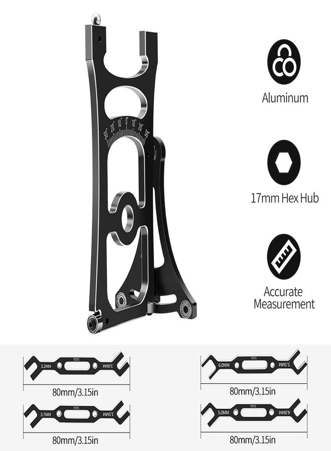 GLOBACT RC Set-Up System Kit Measure/Adjust Front Rear Camber/Front Rear Toe Angles for RC 1/8 Off-Road Cars (Black) - Image 3