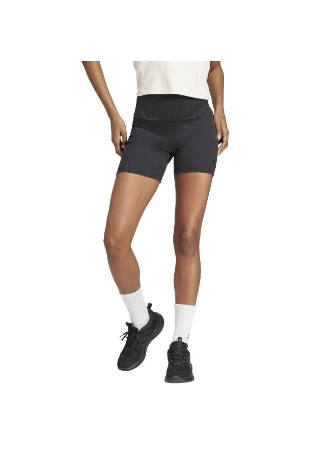 Adidas W Lng Rib Biker Black Training Tights 2XS