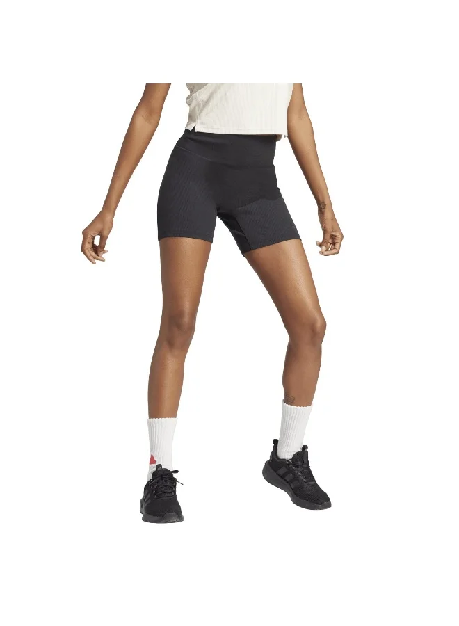 Adidas W Lng Rib Biker Black Training Tights 2XS