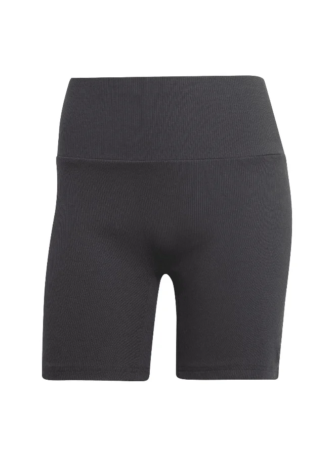 اديداس adidas W Lng Rib Biker Black Training Tights 2XS