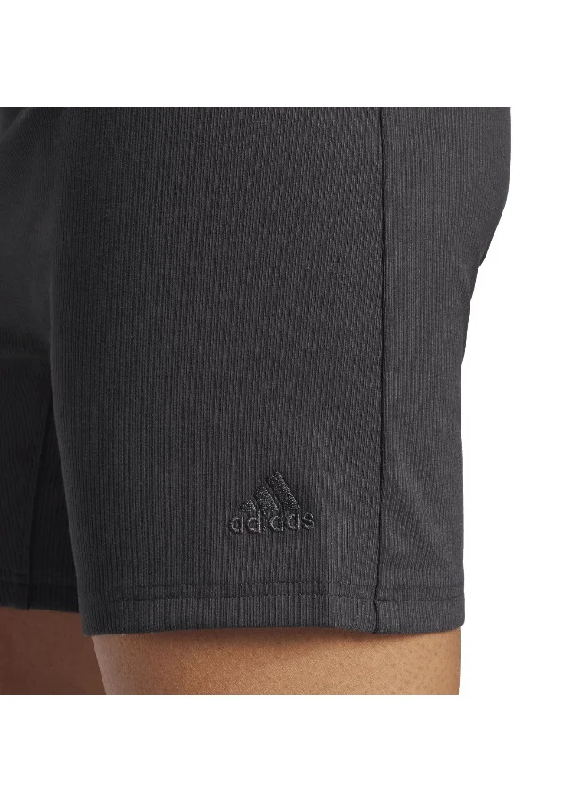 Adidas W Lng Rib Biker Black Training Tights 2XS