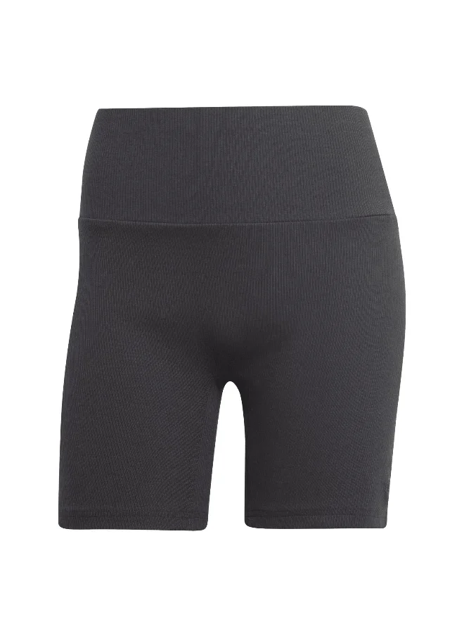 اديداس adidas W Lng Rib Biker Black Training Tights 2XS