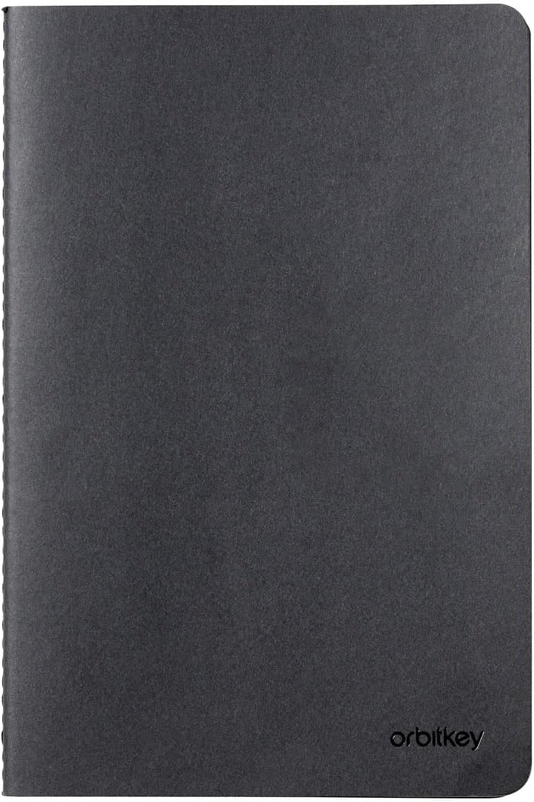 Orbitkey Orbitkey A5 Notepad with Line Page and 80 Sheet  Soft Cover Journal Writing Notebook for School Travel Office Business  Compatible for Compendium A5  98 x 126 Black Finish Pack of 3 - Image 4