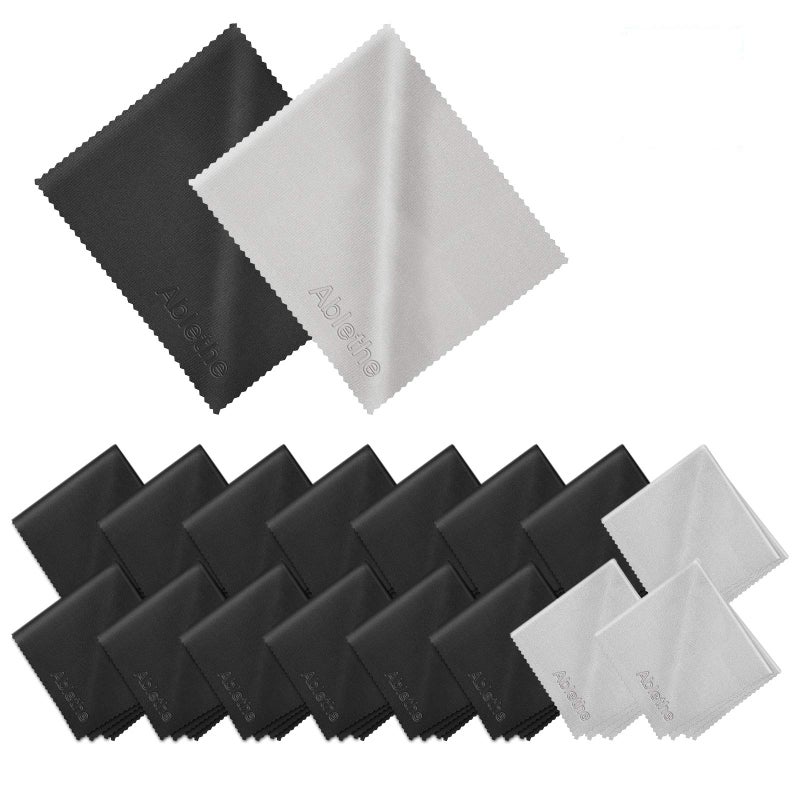 18 Pack Premium Microfiber Cleaning Cloths for Glasses Glasses Cleaning Cloth for Cleaning Lenses Screens Cameras Cell Phone Eyeglasses LCD TV Screens Tablets and More