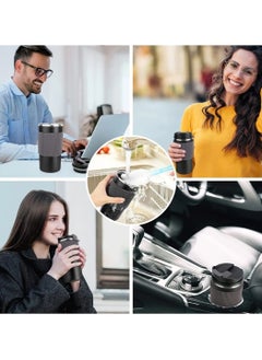 Infinity Travel Coffee Mug, Stainless Steel Coffee Tumbler, Thermos, Double Wall Vacuum Insulated Tumbler, 450 ML, 15 OZ, Leak Proof, Hot and Cold, BPA Free (Black)  - Image 4