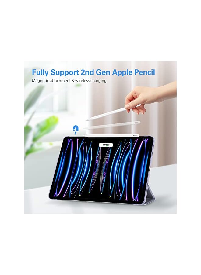 Procases iPad Pro 11 Inch Case 2022/2021 / 2020/2018, Slim Stand Hard Back Shell Smart Cover for iPad Pro 11 Inch 4th Generation 2022 / 3rd Gen 2021/ 2nd Gen 2020 / 1st Gen 2018 -Lightpurple - Image 4