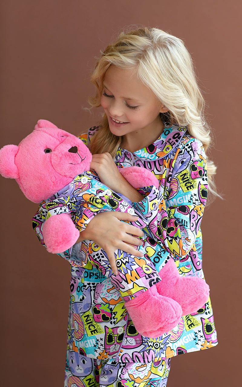 Luna Mia Gatto Pyjama Set with Matching Teddy Bear - Image 4