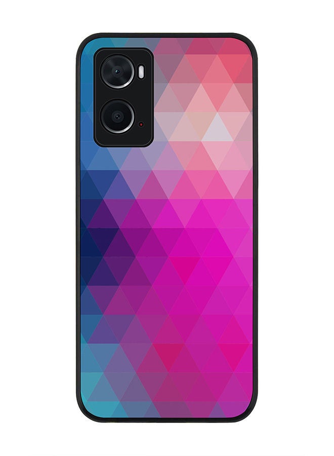 Rugged Black edge case for Oppo A96 4G/A36/A76 Slim fit Soft Case Flexible Rubber Edges Anti Drop TPU Gel Thin Cover - Violet Prism