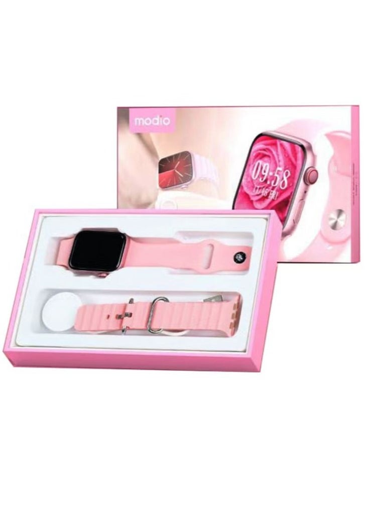 Stylish 36mm Smartwatch: Pink, 2 Pairs of Straps, Wireless Charger - Perfect for Ladies and Girls - pzsku/Z0C04CBFCA1AAD780069FZ/45/_/1709137031/3a1a3513-e8b7-4868-b7bf-7e3c7967ab0d