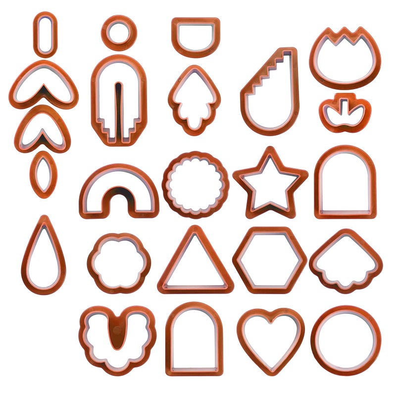 Colorful Polymer Clay Cutters For Jewelry Making Different Shape Molds Pottery Tools - Image 2