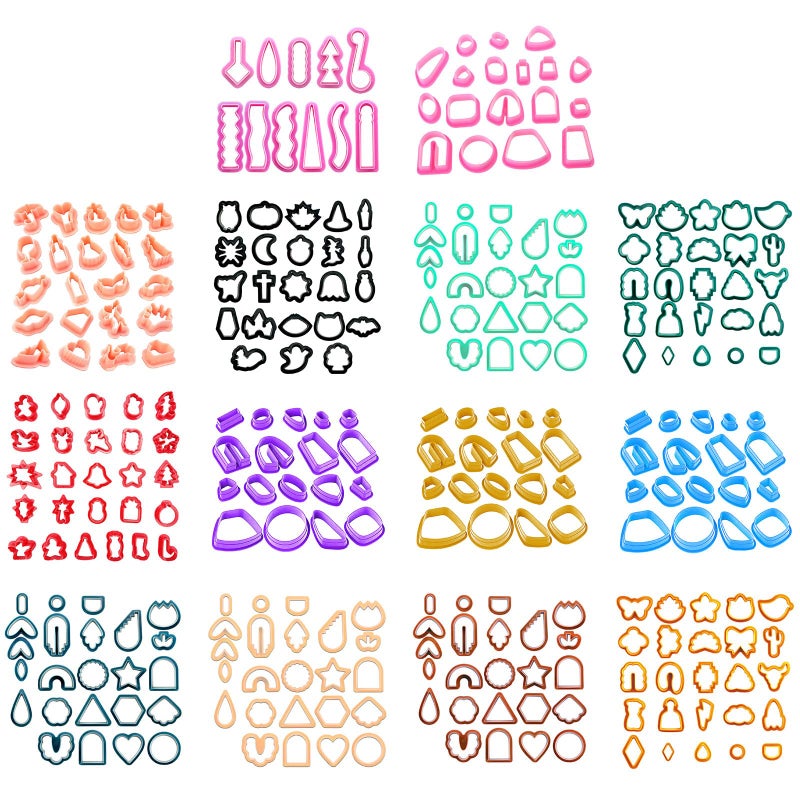 Colorful Polymer Clay Cutters For Jewelry Making Different Shape Molds Pottery Tools - Image 5