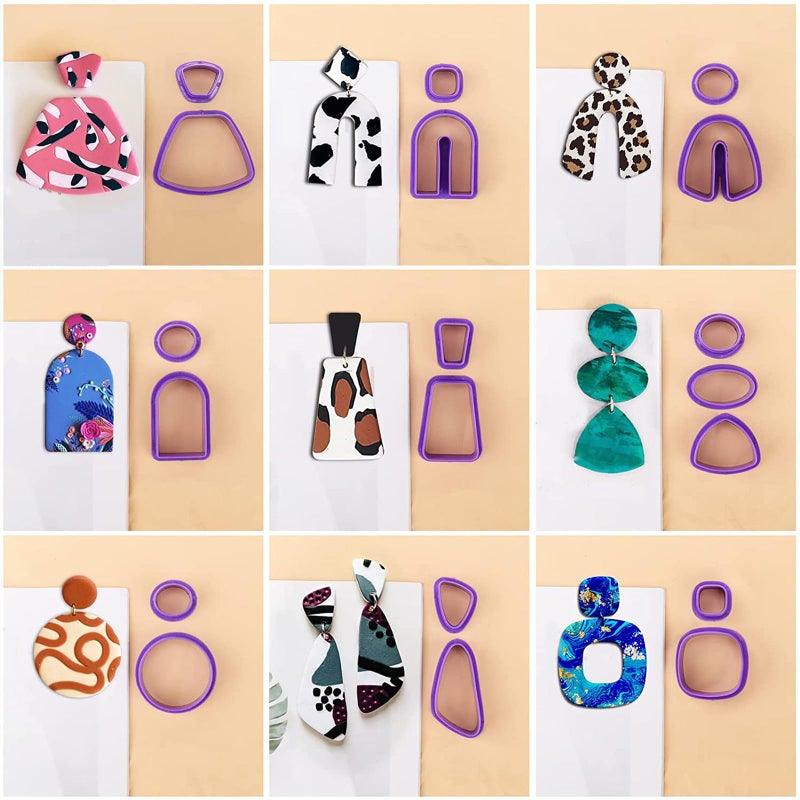 Colorful Polymer Clay Cutters For Jewelry Making Different Shape Molds Pottery Tools - Image 4