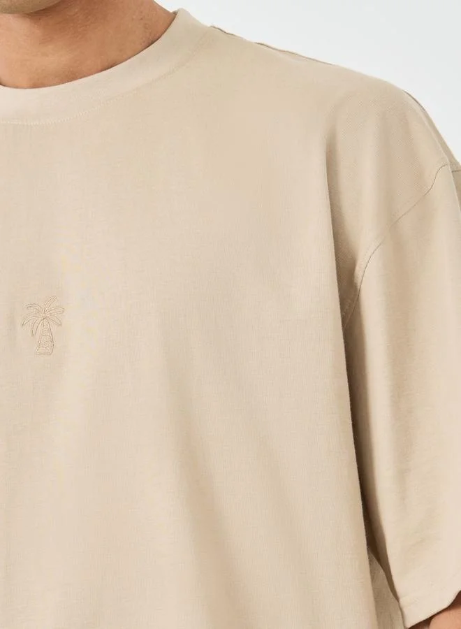 Styli Styli Embroidered Detail Boxy Fit T-Shirt