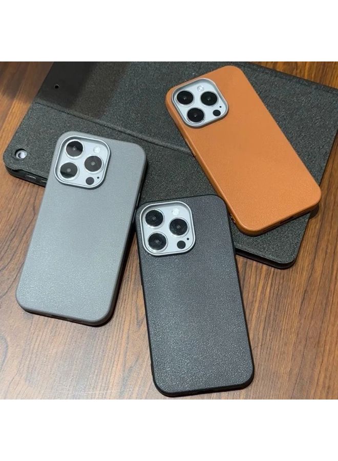 Grey Anti Slip Phone Case Compatible with iPhone 14 Pro Max Simple Solid Color Design Protective Cover - Image 1