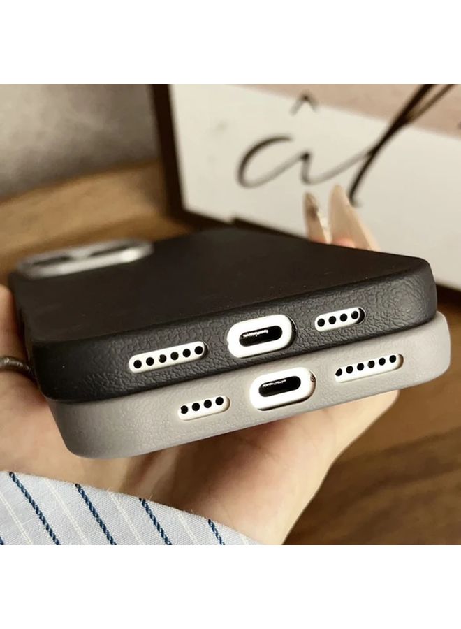 Grey Anti Slip Phone Case Compatible with iPhone 14 Pro Max Simple Solid Color Design Protective Cover - Image 5
