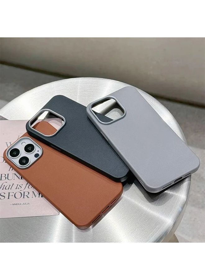 Grey Anti Slip Phone Case Compatible with iPhone 14 Pro Max Simple Solid Color Design Protective Cover - Image 2