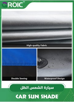 GROIC غطاء سيارة مقاوم للماء في جميع الأحوال الجوية، غطاء سيارة خارجي للسيارات، غطاء خارجي كامل مقاوم للرياح غطاء سيارة خارجي مقاوم للأشعة فوق البنفسجية/الثلج/البرد/الغبار لسيارات الدفع الرباعي  - Image 2