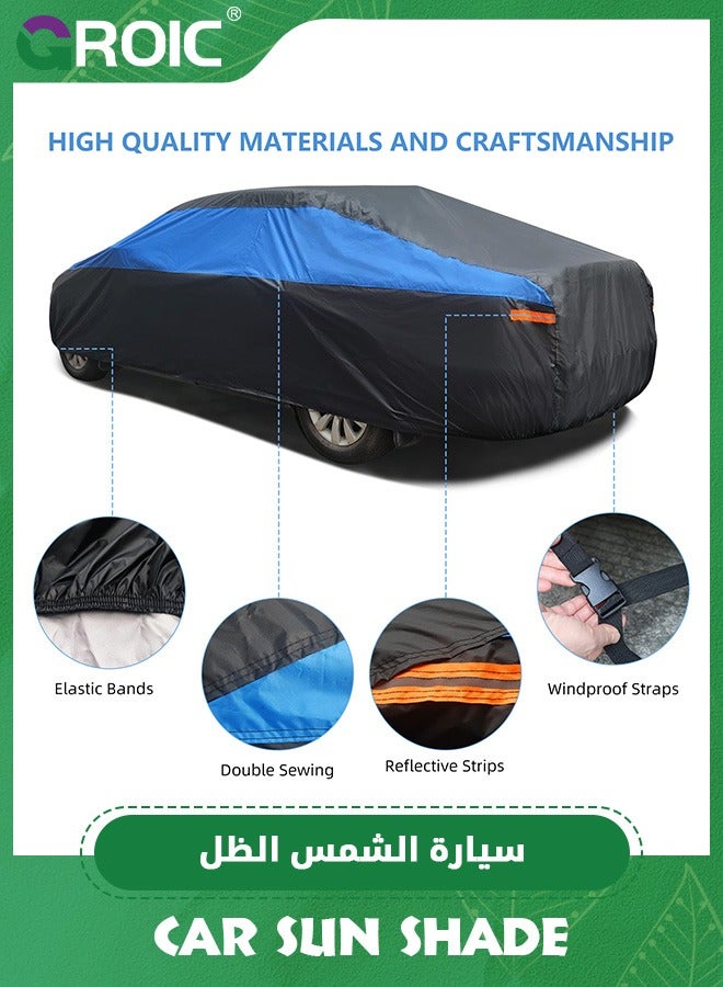 GROIC Car Cover Waterproof All Weather,Outdoor Car Cover for Automobiles,Full Exterior Cover Windproof Outdoor car Cover UV/Snow/Hail/Dust Protection for SUV - Image 4