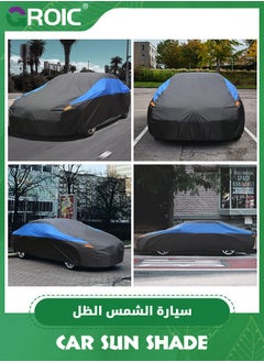 GROIC غطاء سيارة مقاوم للماء في جميع الأحوال الجوية، غطاء سيارة خارجي للسيارات، غطاء خارجي كامل مقاوم للرياح غطاء سيارة خارجي مقاوم للأشعة فوق البنفسجية/الثلج/البرد/الغبار لسيارات الدفع الرباعي  - Image 3
