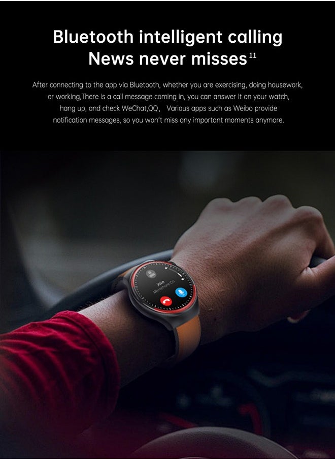 RollsTimi  1.43 inch Smartwatch Fitness Running Watch Bluetooth Temperature Monitoring Pedometer Call Reminder Compatible with Android iOS Women Men Hands-Free Calls Waterproof watch  - Image 3