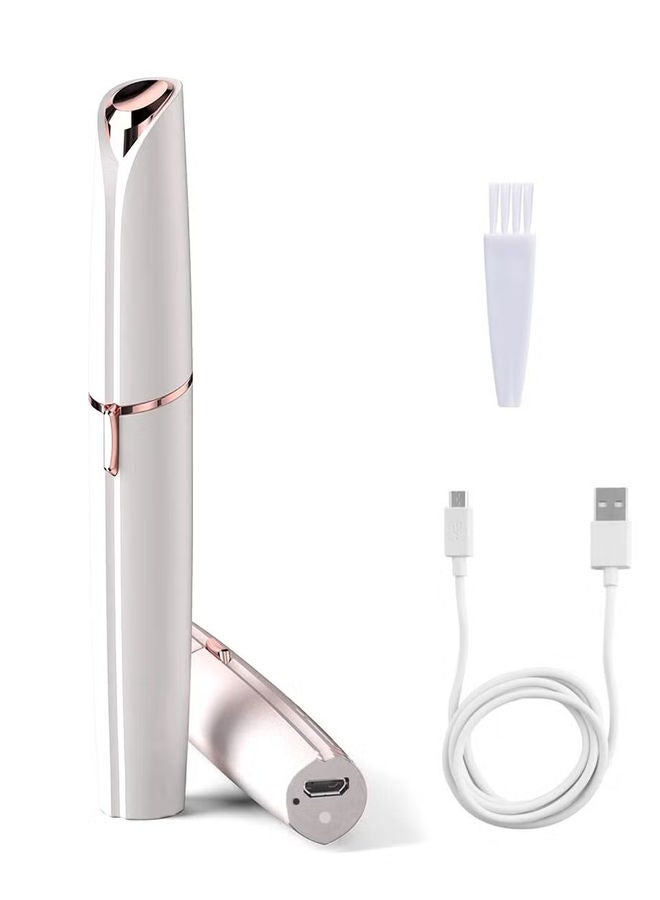 MARK STORE Eyebrow Hair Remover, Rechargeable Eyebrow Trimmer for Women,Portable Ladies Nose Hair Trimmer Painless Face Hair Remover for Upper Lips/Chin/Brow/Body with Led Light Great Gift for Women  - Image 1