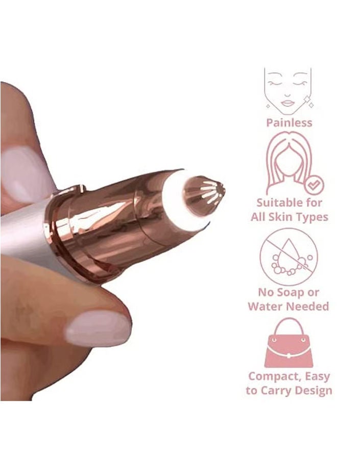 MARK STORE Eyebrow Hair Remover, Rechargeable Eyebrow Trimmer for Women,Portable Ladies Nose Hair Trimmer Painless Face Hair Remover for Upper Lips/Chin/Brow/Body with Led Light Great Gift for Women  - Image 3
