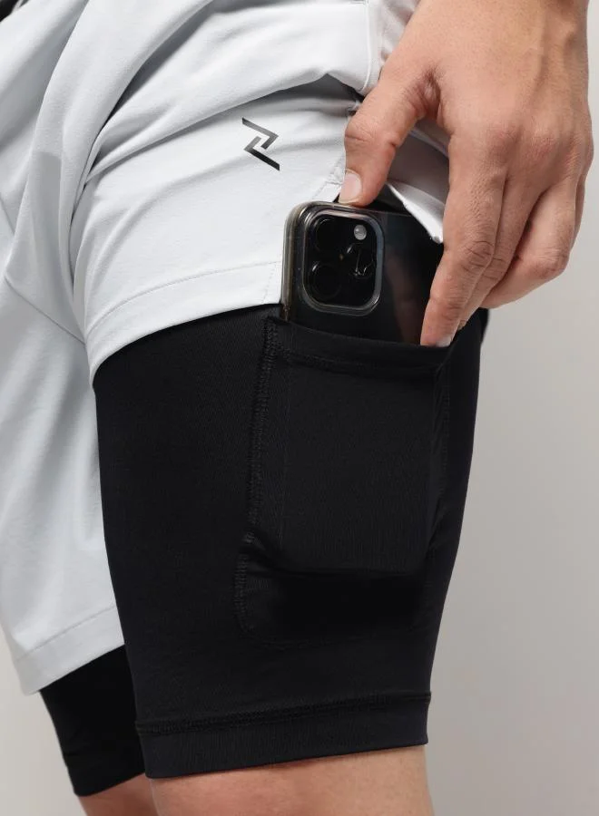 زيسي 2-in-1 Shorts for Men – Frost Ash
