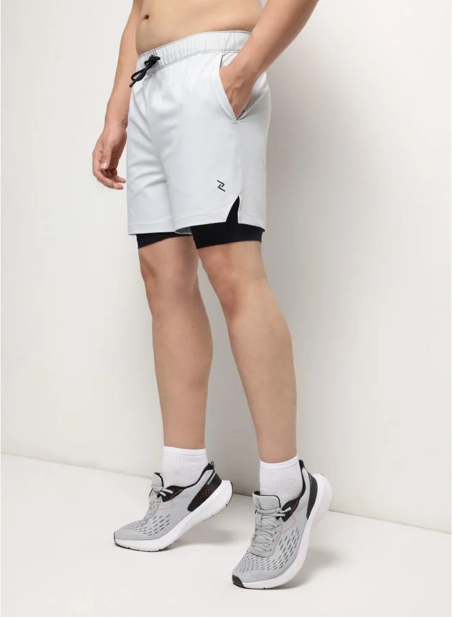 زيسي 2-in-1 Shorts for Men – Frost Ash