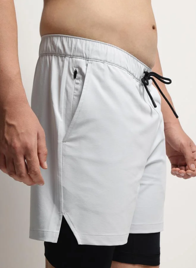 زيسي 2-in-1 Shorts for Men – Frost Ash