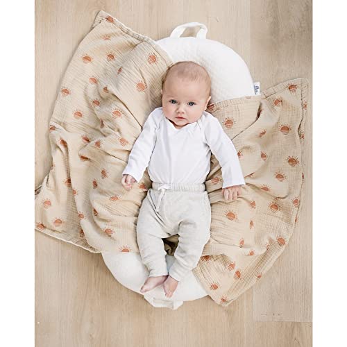 Konssy Baby Blankets for Unisex Boys Girls, Super Soft Nursery Minky Blankets with Muslin Cotton Front and Dotted Fleece Backing, Printed Bed Throws Newborn - Image 3