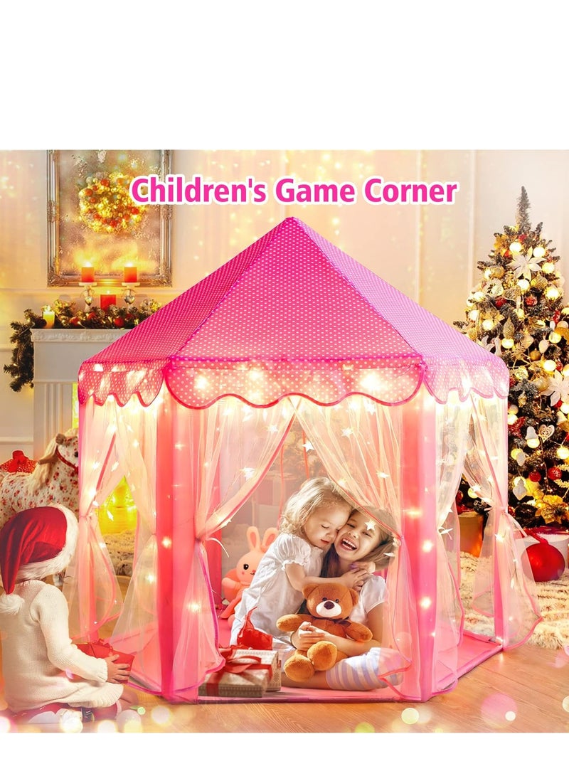 كونودول خيمة لعب للأطفال داخل المنزل، خيمة أميرة للبنات، بيت لعب كبير، قلعة للأطفال مع أضواء نجوم، لعبة للأطفال، ألعاب داخلية وخارجية، هدية للأولاد والبنات في عيد الميلاد. - Image 2