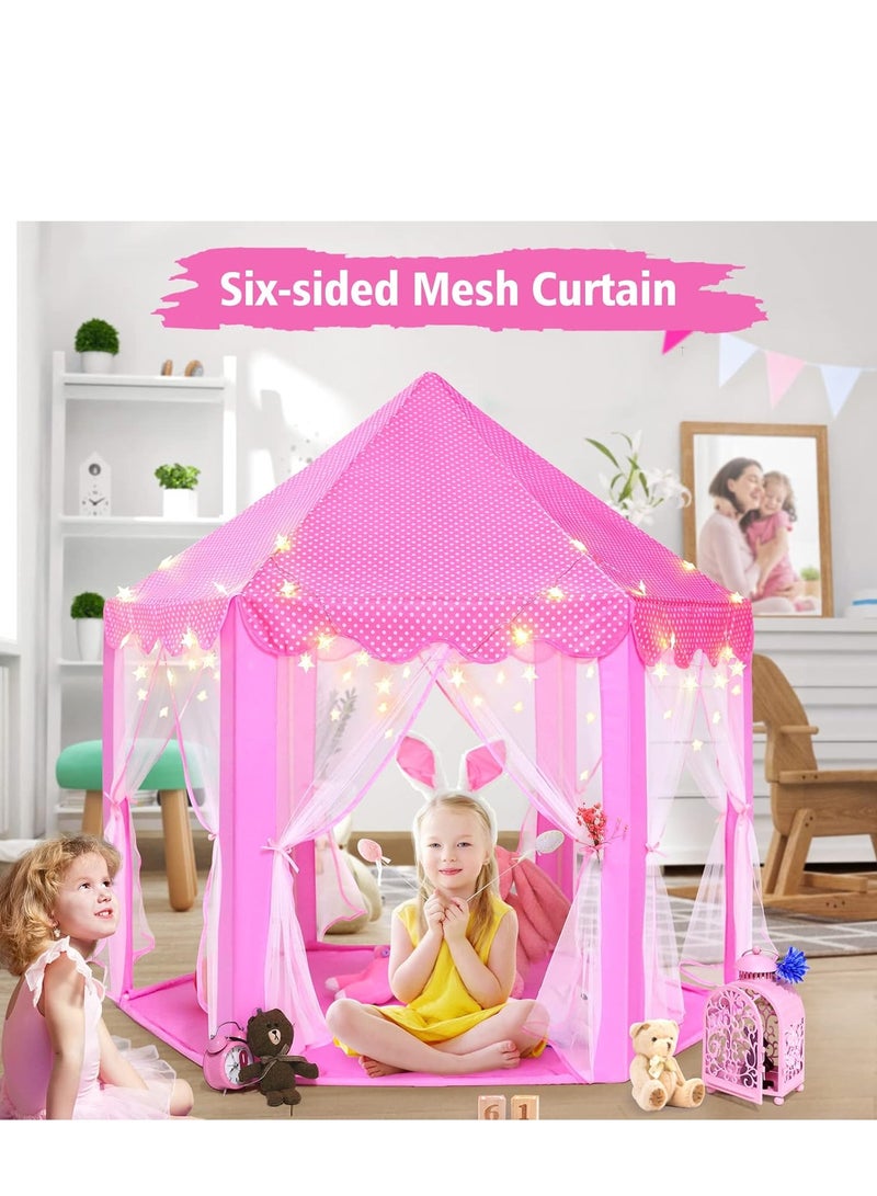 كونودول خيمة لعب للأطفال داخل المنزل، خيمة أميرة للبنات، بيت لعب كبير، قلعة للأطفال مع أضواء نجوم، لعبة للأطفال، ألعاب داخلية وخارجية، هدية للأولاد والبنات في عيد الميلاد. - Image 3