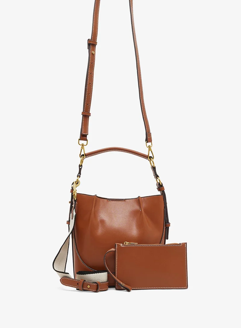 bucket bag with strap and coin purse